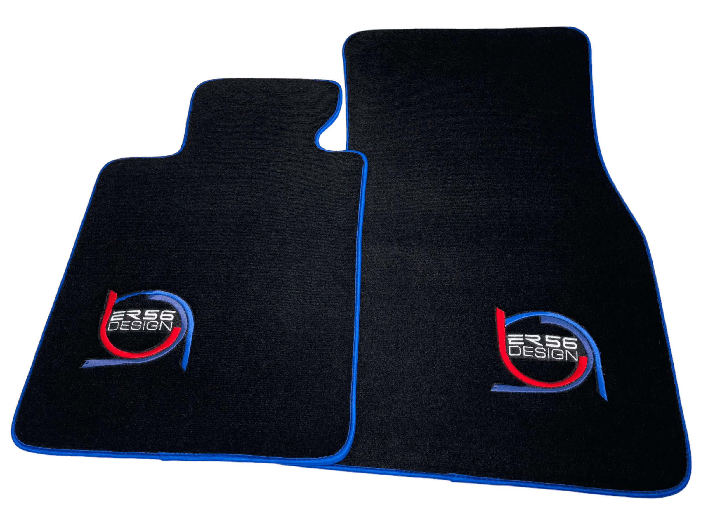 Black Floor Mats For BMW M8 F91 Convertible ER56 Design Limited Edition Blue Trim - AutoWin