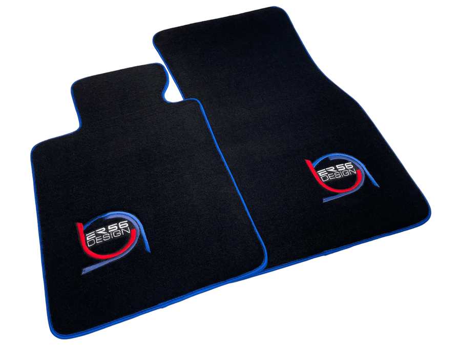 Black Floor Mats For BMW M8 F92 2-door Coupe ER56 Design Limited Edition Blue Trim - AutoWin