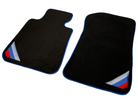 Black Floor Mats For BMW X1 Series E84 With Blue Trim - AutoWin