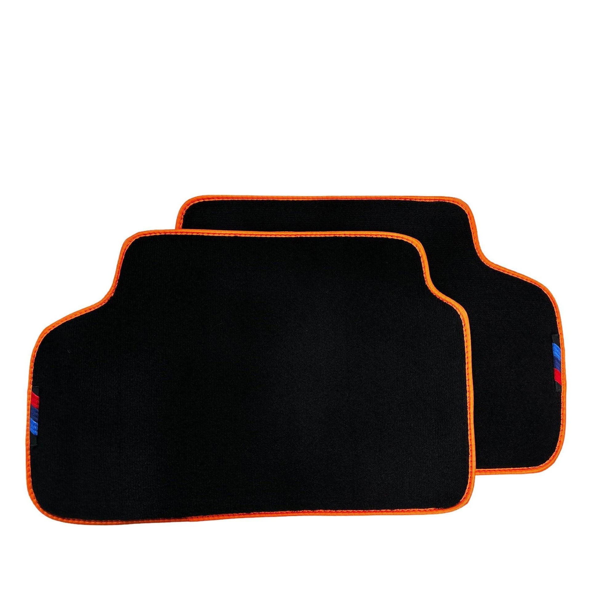 Black Floor Mats For BMW X5 Series G05 | Orange Trim - AutoWin