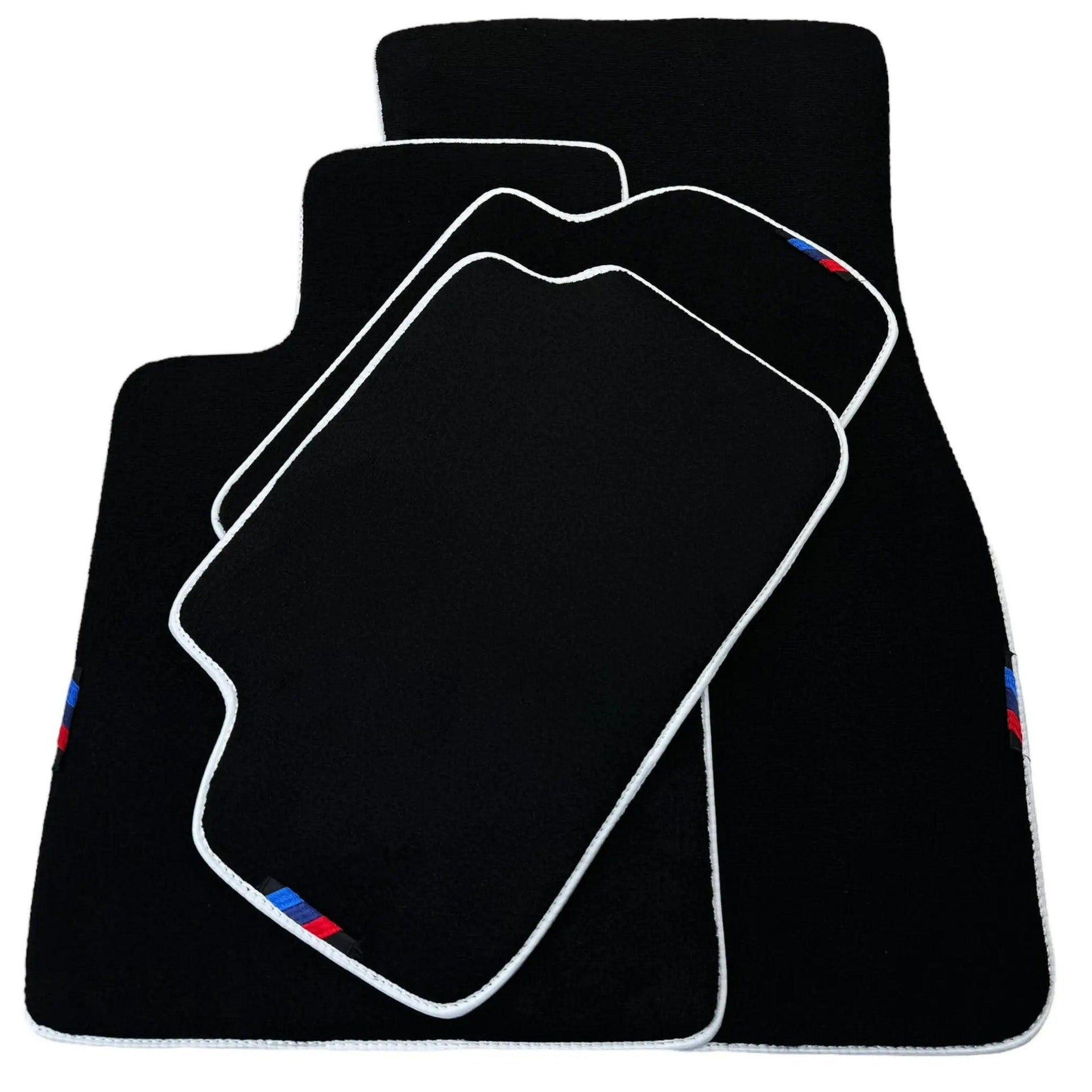 Black Floor Mats For BMW X5 Series G05 | White Trim - AutoWin
