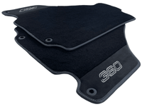 Black Floor Mats For Ferrari 360 Modena 1999-2005 With Alcantara Leather - AutoWin