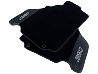 Black Floor Mats For Ferrari 360 Modena 1999-2005 With Carbon Fiber Leather - AutoWin