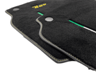 Black Floor Mats For Ferrari 458 Gt2 2012-2015 Yellow Sewing - AutoWin
