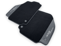 Black Floor Mats For Ferrari 458 Italia 2009-2015 With Carbon Fiber Leather - AutoWin