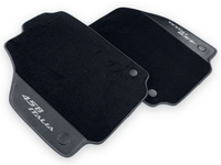 Black Floor Mats For Ferrari 458 Italia 2009-2015 With Carbon Fiber Leather - AutoWin