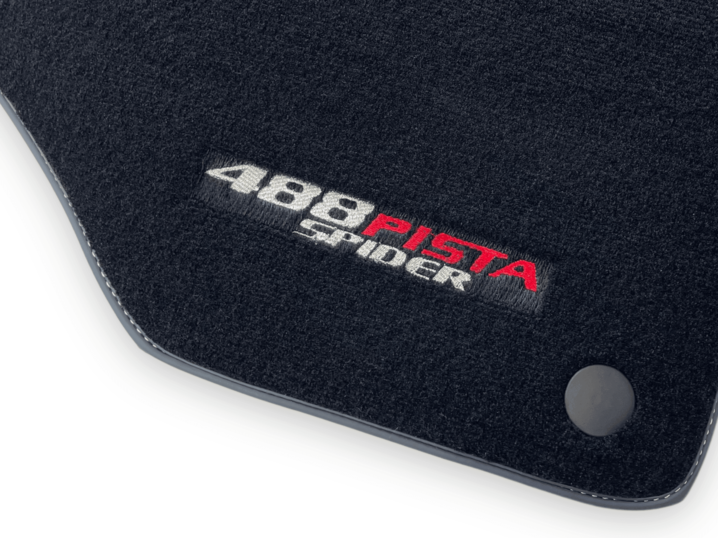 Black Floor Mats For Ferrari 488 Pista Spider 2019-2021 - AutoWin
