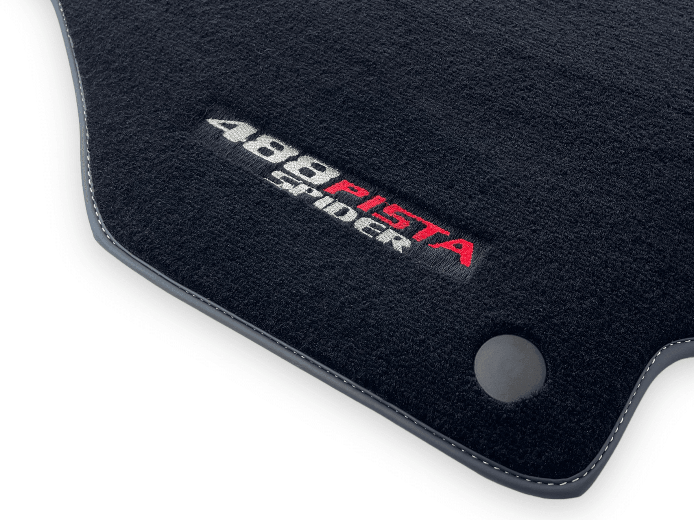 Black Floor Mats For Ferrari 488 Pista Spider 2019-2021 - AutoWin