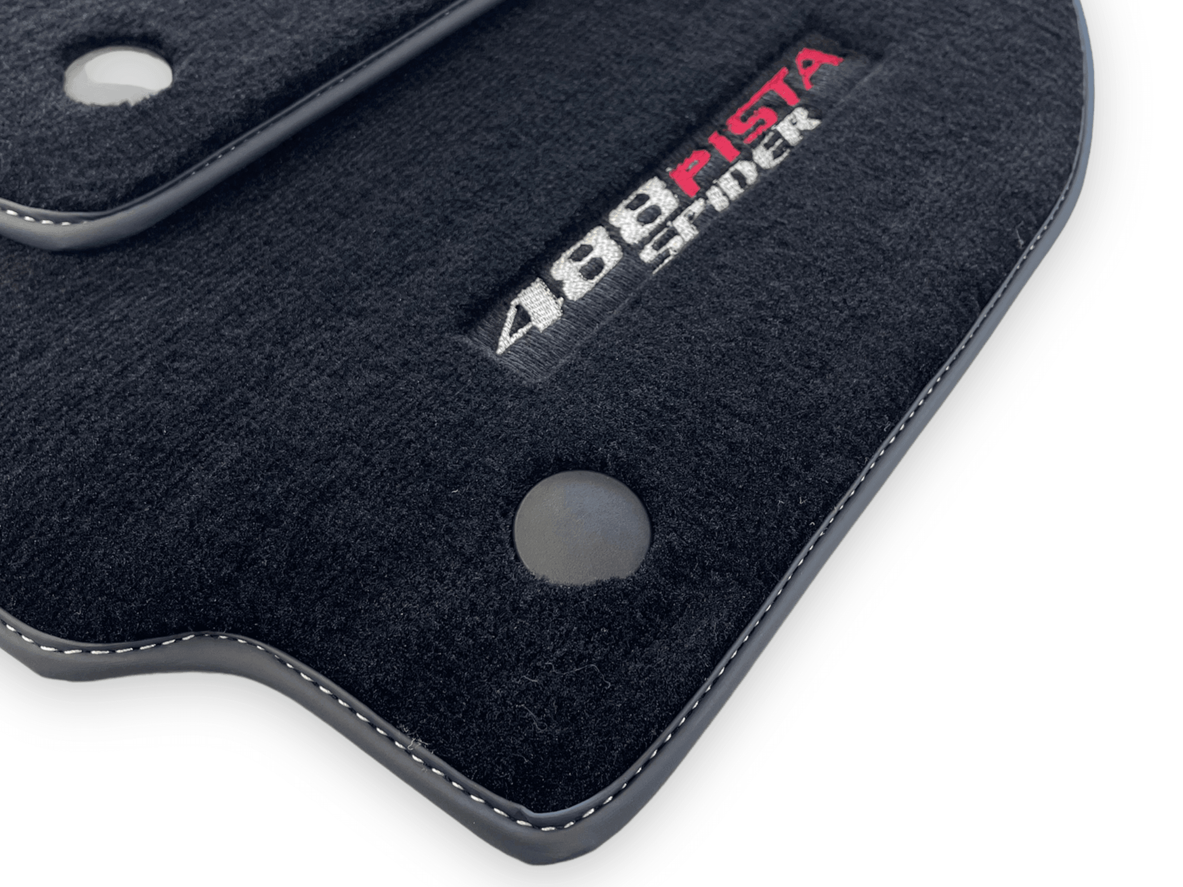 Black Floor Mats For Ferrari 488 Pista Spider 2019-2021 - AutoWin