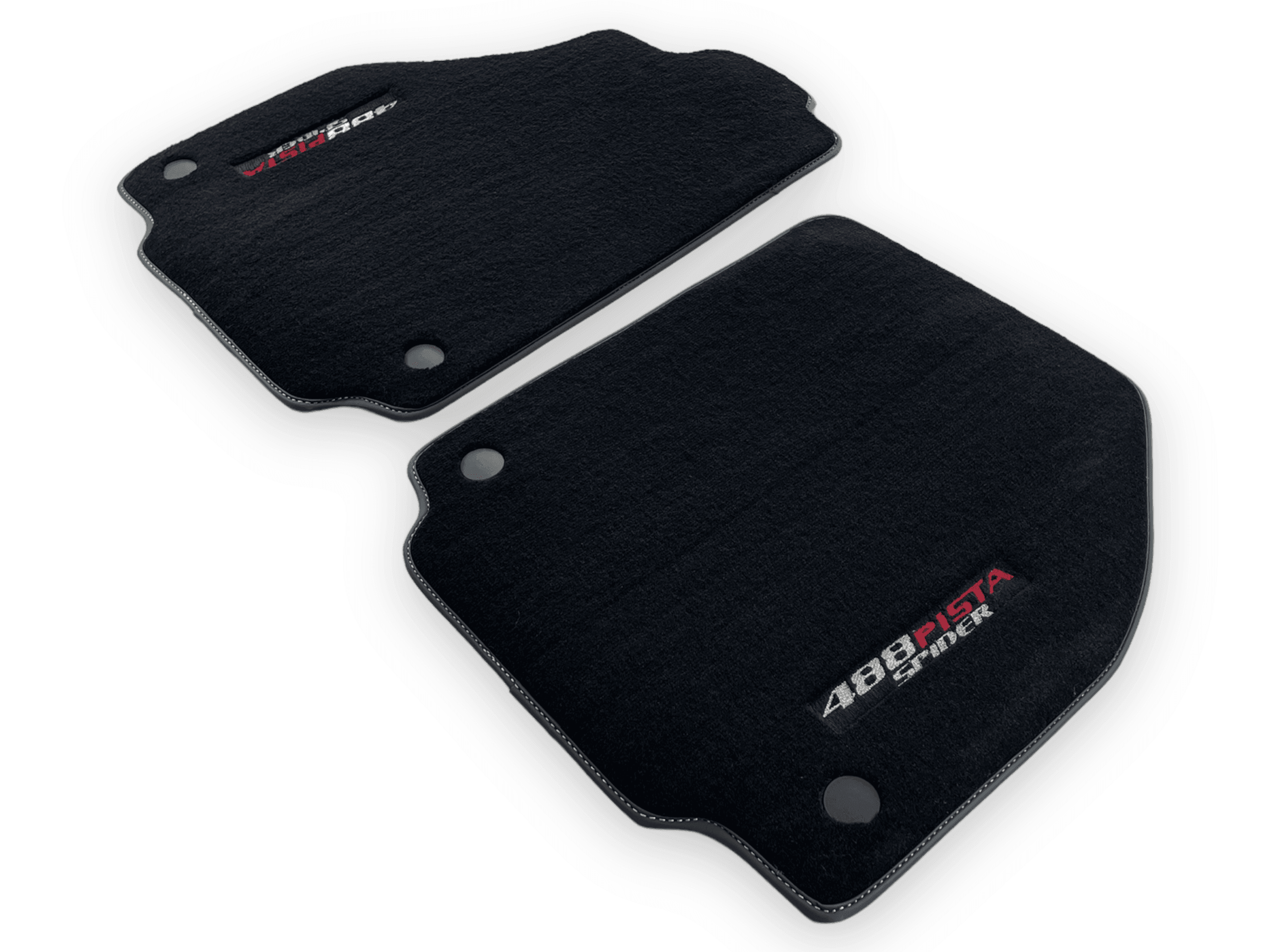 Black Floor Mats For Ferrari 488 Pista Spider 2019-2021 - AutoWin
