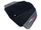 Black Floor Mats For Ferrari 488 Pista Spider 2019-2021 With Carbon Fiber Leather - AutoWin