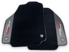 Black Floor Mats For Ferrari 488 Pista Spider 2019-2021 With Carbon Fiber Leather - AutoWin