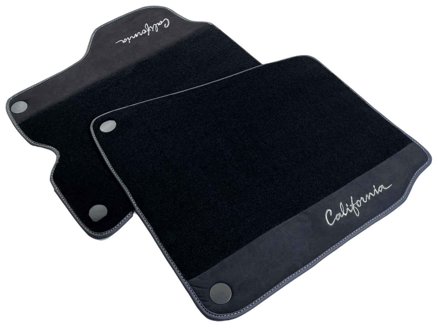 Black Floor Mats For Ferrari California 2008-2014 With Alcantara - AutoWin