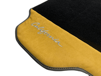 Black Floor Mats For Ferrari California 2008-2014 With Tan Alcantara - AutoWin