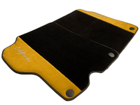 Black Floor Mats For Ferrari California 2008-2014 With Tan Alcantara - AutoWin