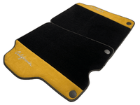 Black Floor Mats For Ferrari California 2008-2014 With Tan Alcantara - AutoWin