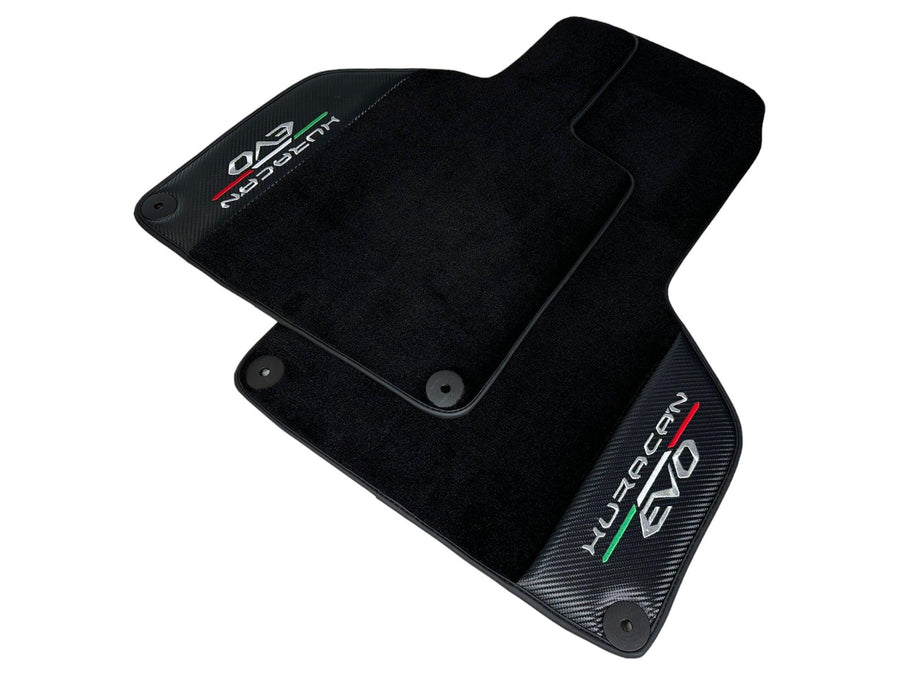 Huracan EVO (2014-2023): Black Mats with Carbon Fiber Borders