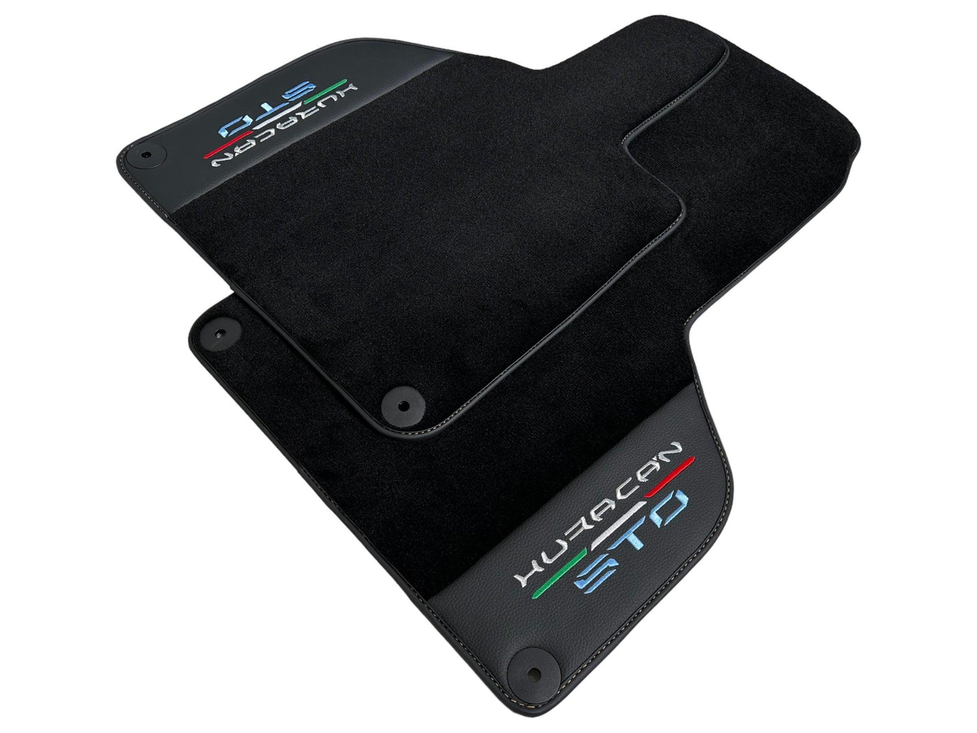 Black Leather Floor Mats for Lamborghini Huracan STO - USA | FedEx Express