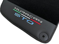 Black Leather Floor Mats for Lamborghini Huracan STO - USA | FedEx Express