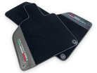 Black Floor Mats for Lamborghini Huracan With Carbon Fiber Leather - AutoWin