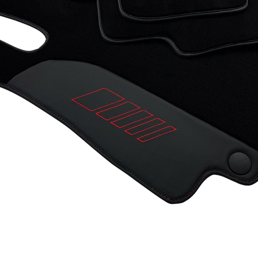 Black Floor Mats For Mercedes Benz C-Class C204 Coupe (2011-2015) | AutoWin Edition - AutoWin