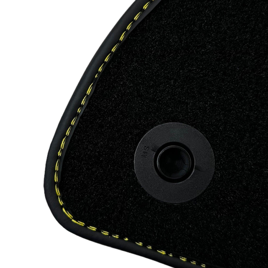 Black Floor Mats For Mercedes Benz C-Class C204 Coupe (2011-2015) | Fighter Jet Edition - AutoWin