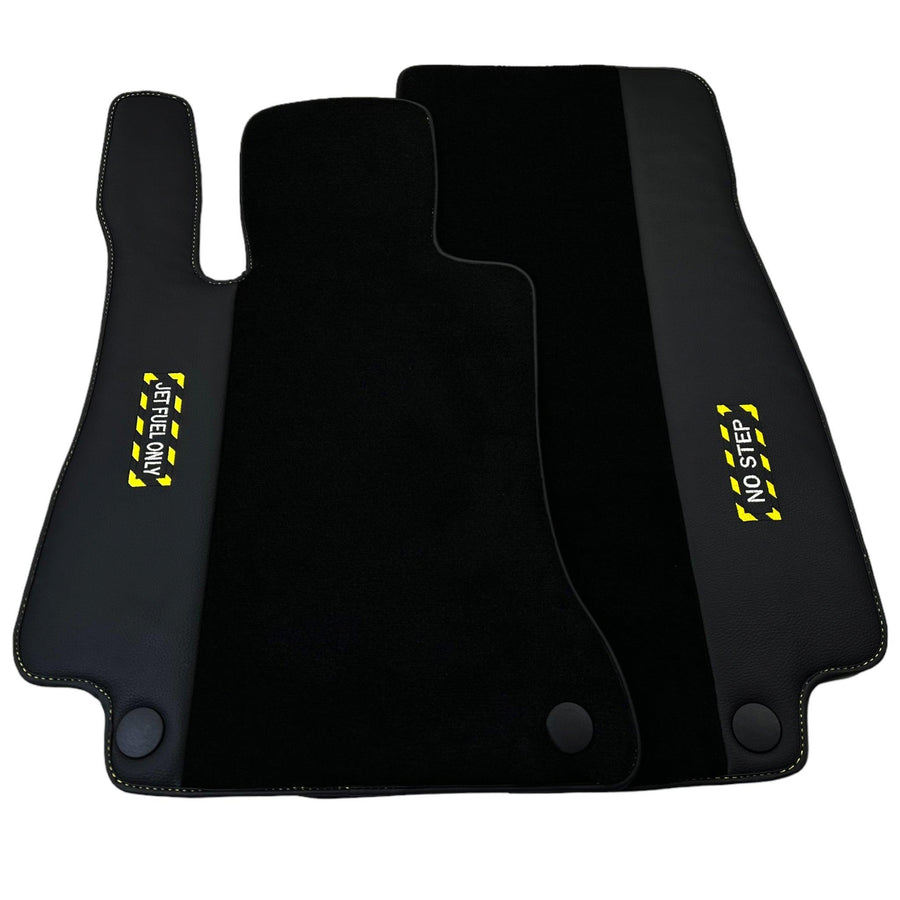 Black Floor Mats For Mercedes Benz C-Class C204 Coupe (2011-2015) | Fighter Jet Edition - AutoWin