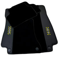 Black Floor Mats For Mercedes Benz C-Class S205 Wagon Facelift (2018-2023) Hybrid | Fighter Jet Edition - AutoWin