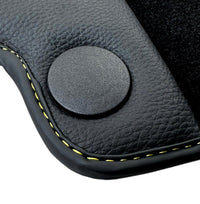 Black Floor Mats For Mercedes Benz C-Class S205 Wagon Facelift (2018-2023) Hybrid | Fighter Jet Edition - AutoWin