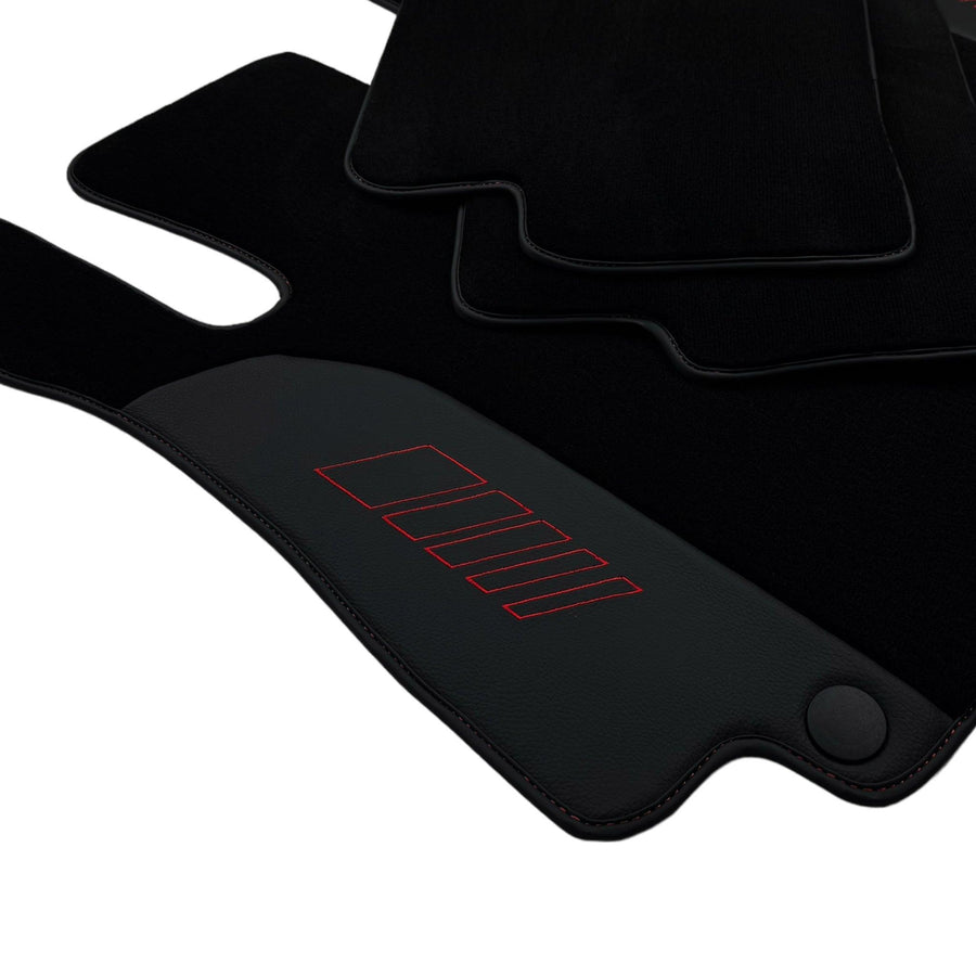 Black Floor Mats For Mercedes Benz E-Class C207 Coupe Facelift (2013-2017) | AutoWin Edition - AutoWin