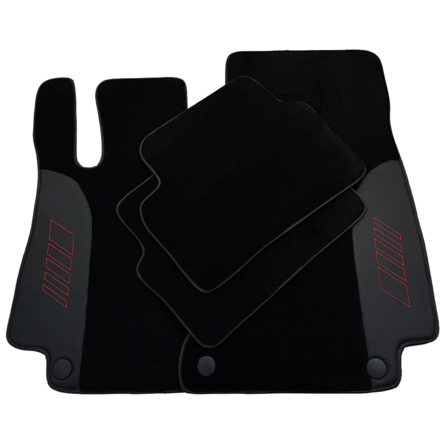 Black Floor Mats For Mercedes Benz E-Class C207 Coupe Facelift (2013-2017) | AutoWin Edition - AutoWin