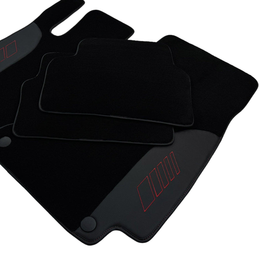 Black Floor Mats For Mercedes Benz E-Class C207 Coupe Facelift (2013-2017) | AutoWin Edition - AutoWin