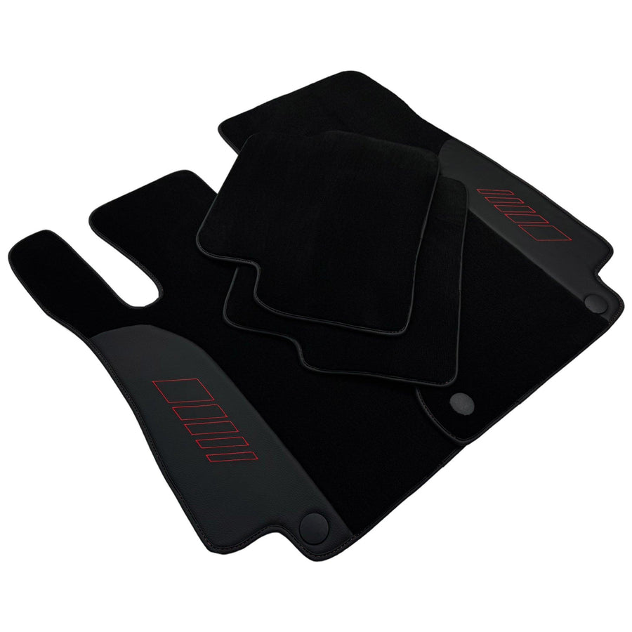 Black Floor Mats For Mercedes Benz E-Class C207 Coupe Facelift (2013-2017) | AutoWin Edition - AutoWin