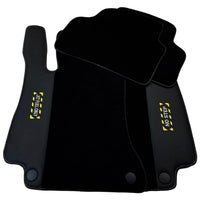 Black Floor Mats For Mercedes Benz E-Class C207 Coupe Facelift (2013-2017) | Fighter Jet Edition - AutoWin