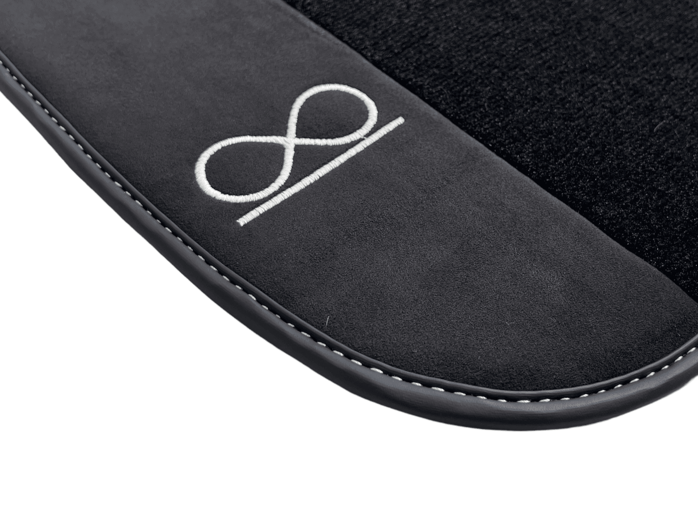 Black Floor Mats For Rolls Royce Black Badge Phantom Fluorescent Logo - AutoWin