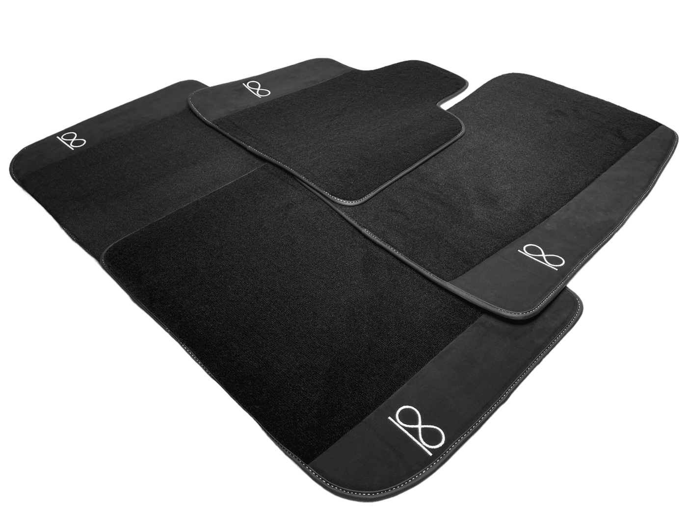 Black Floor Mats for Rolls Royce Shadow 1965-1977 Fluorescent - AutoWin