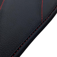 Black Leather Floor Mats For Mercedes Benz E-Class S211 Estate (2003-2009) | ER56 Design - AutoWin