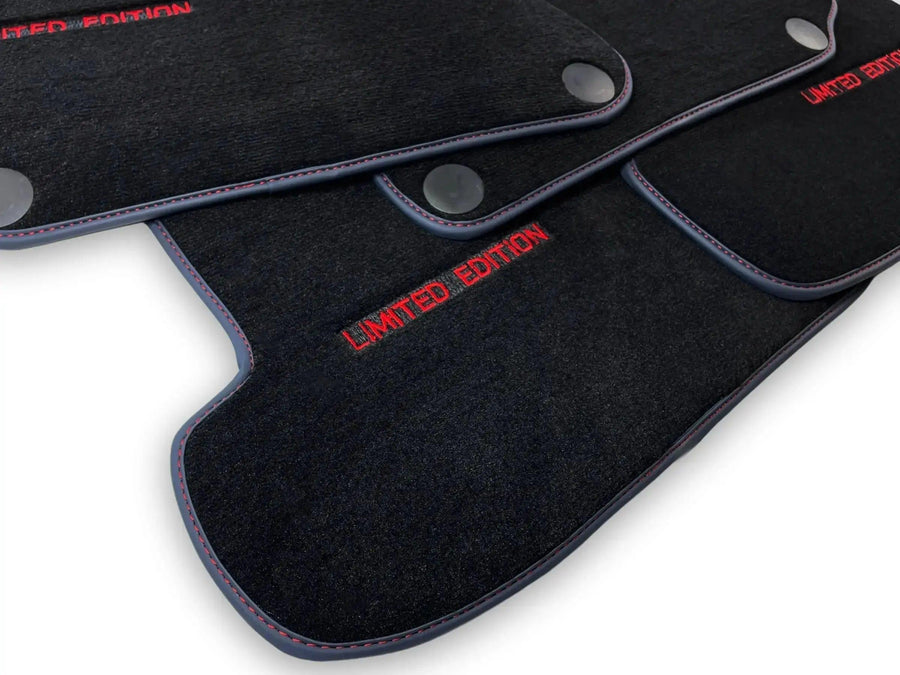 Black Leather Floor Mats For Mercedes Benz E-Class S213 All Terrain (2020-2023) | ER56 Design - AutoWin