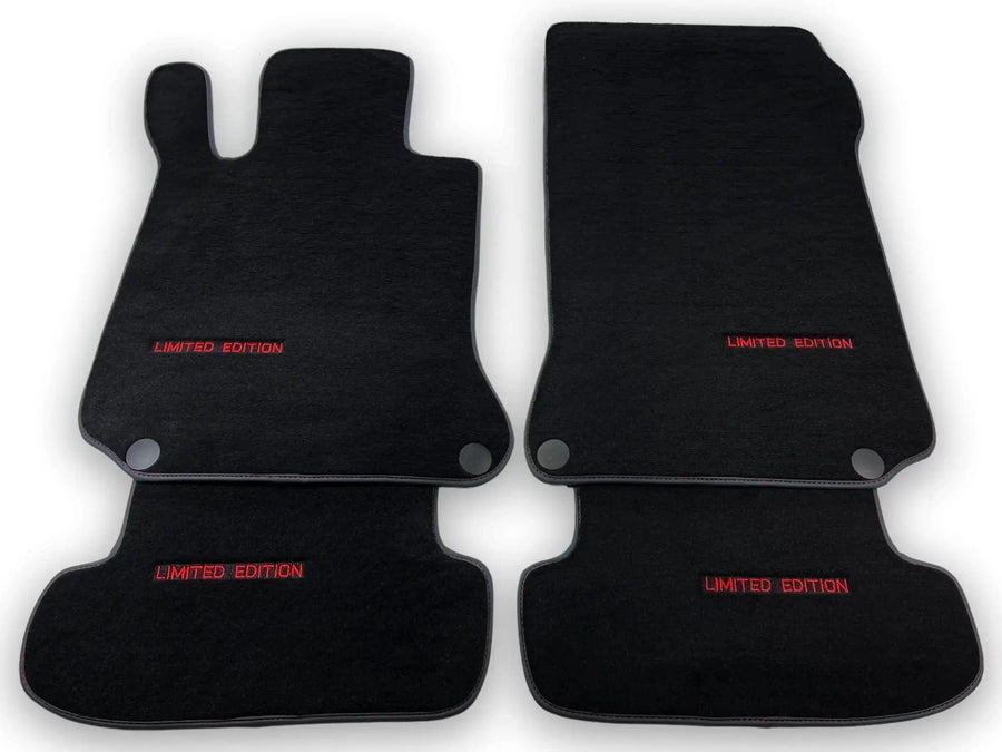 Black Leather Floor Mats For Mercedes Benz E-Class S213 All Terrain (2020-2023) | ER56 Design - AutoWin