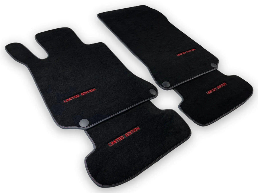 Black Leather Floor Mats For Mercedes Benz E-Class S213 All Terrain (2020-2023) | ER56 Design - AutoWin