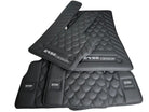 Black Leather Floor Mats For Mercedes-Benz G Class 2019-2022 W463 ER56 Design - AutoWin