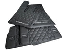 Black Leather Floor Mats For Mercedes-Benz G Class 2019-2022 W463 ER56 Design - AutoWin