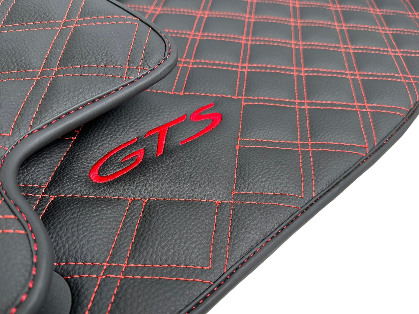 Black Leather Floor Mats for Porsche Macan GTS - AutoWin