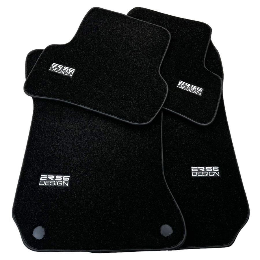 Black Luxury Floor Mats For Mercedes Benz A-Class W176 (2012-2018) | ER56 Design - AutoWin