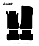 Black Luxury Floor Mats For Mercedes Benz CLC-Class CL203 (2008 - 2011) | ER56 Design - AutoWin