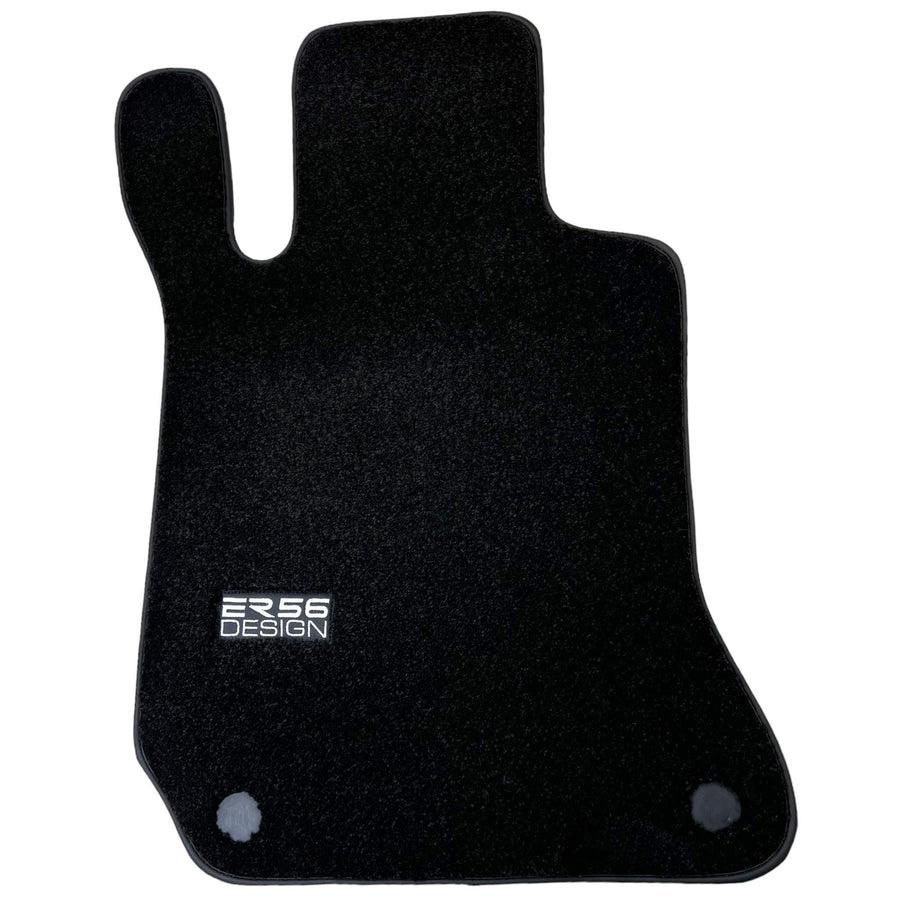 Black Luxury Floor Mats For Mercedes Benz V-Class 447 Front (2014-2019) | ER56 Design - AutoWin