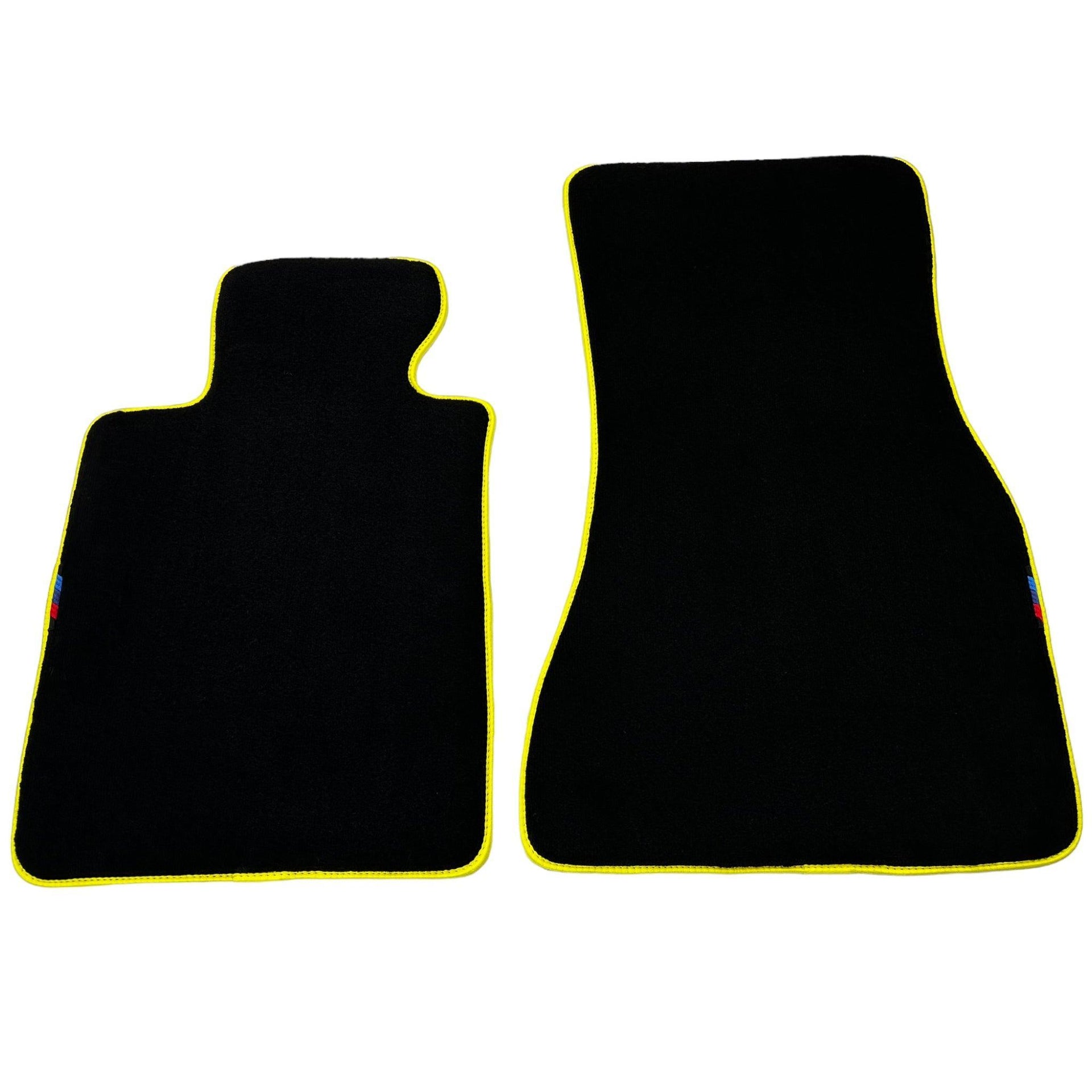 Black Mats For BMW 3 Series E36 2-door Coupe | Yellow Trim - AutoWin