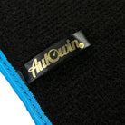Black Mats For BMW 3 Series E36 4-door Sedan | Sky Blue Trim - AutoWin