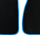 Black Mats For BMW M3 E36 | Sky Blue Trim - AutoWin