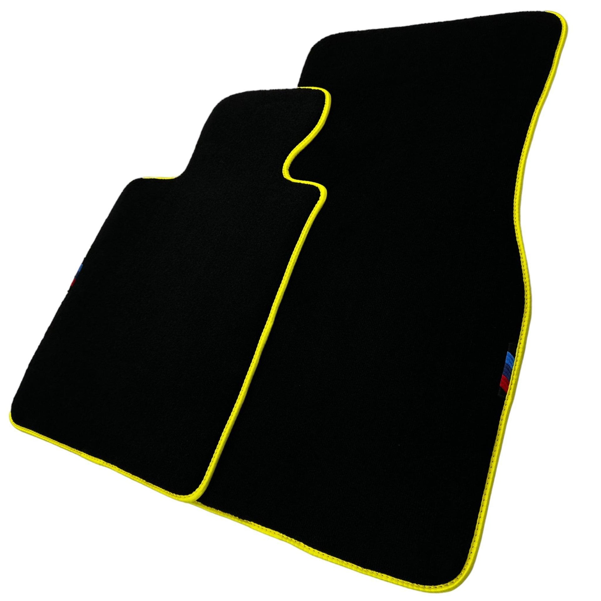 Black Mats For BMW M3 E46 | Yellow Trim - AutoWin